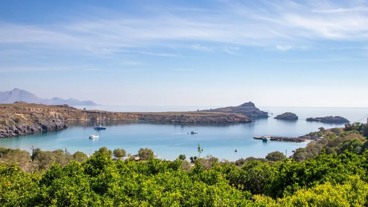 View of the Ocean in Rhodes