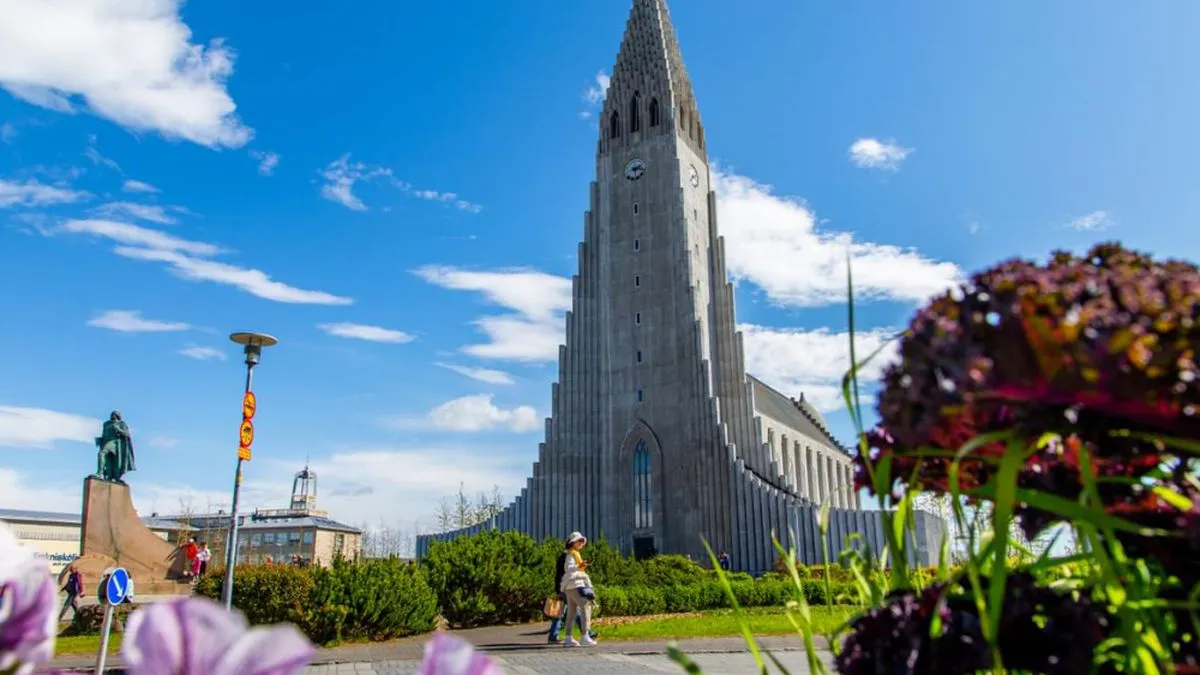 View of the Leif Eriksson Monument on a sunny day