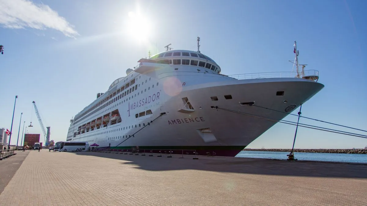 Ambience cruise ship in dock