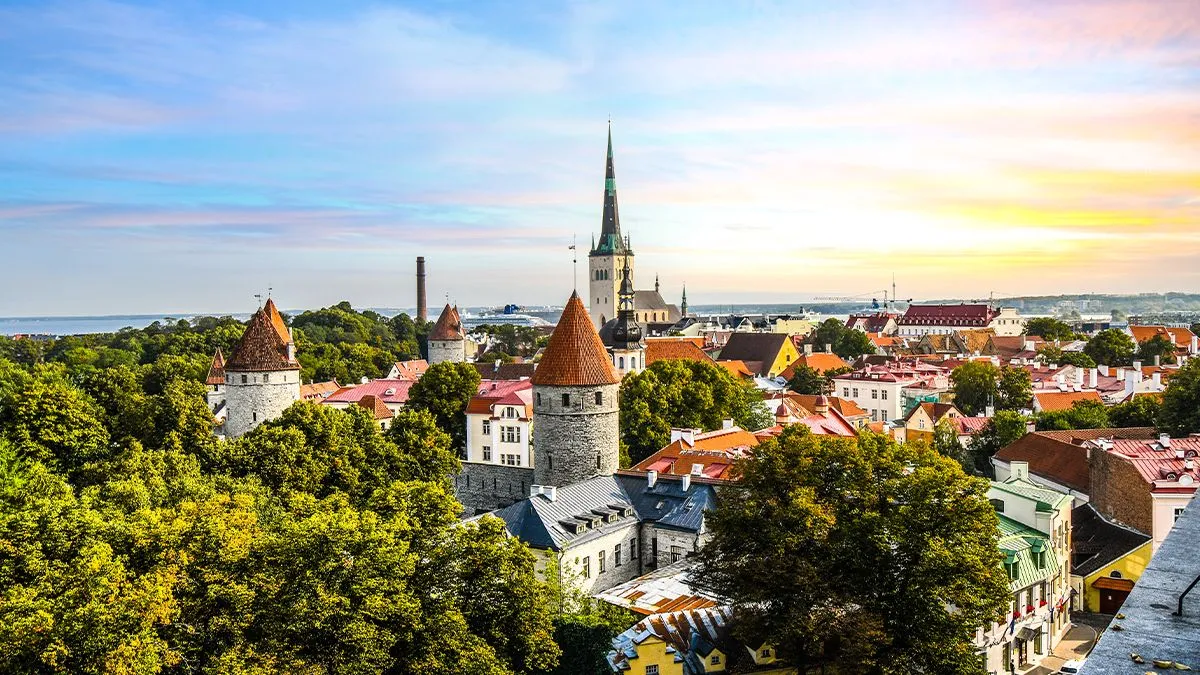 Overlooking Old Town in Tallinn, Estonia