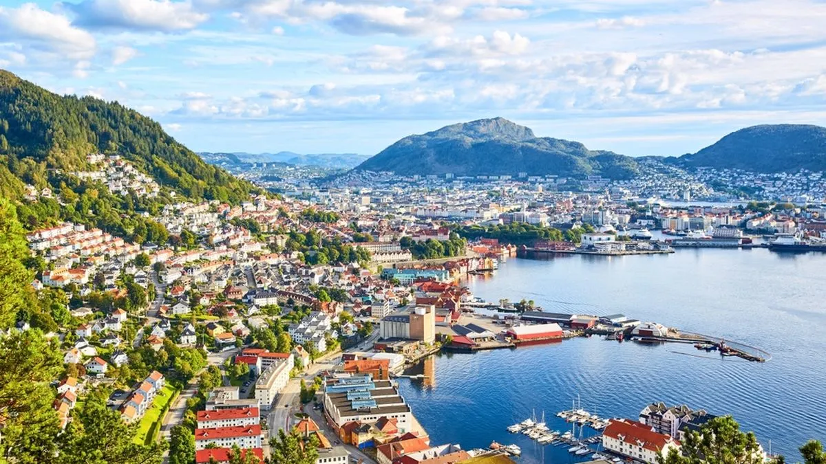 Bergen viewed from the mountain