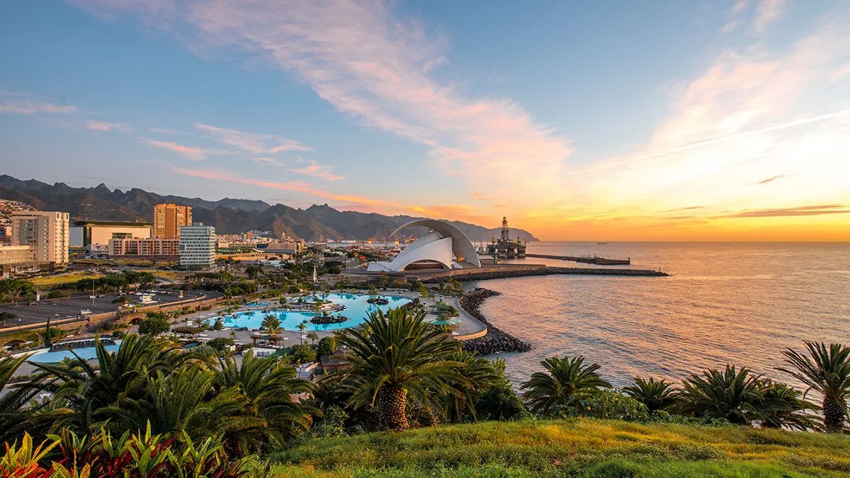 Santa Cruz Tenerife, Canary Islands, at sunset