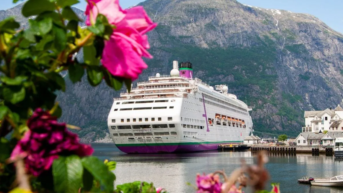 Ambassador Cruise Line ship in Norwegian port