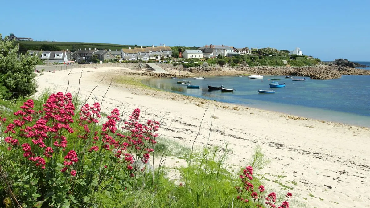 View of the beach in St. Marys, Isles of Scilly