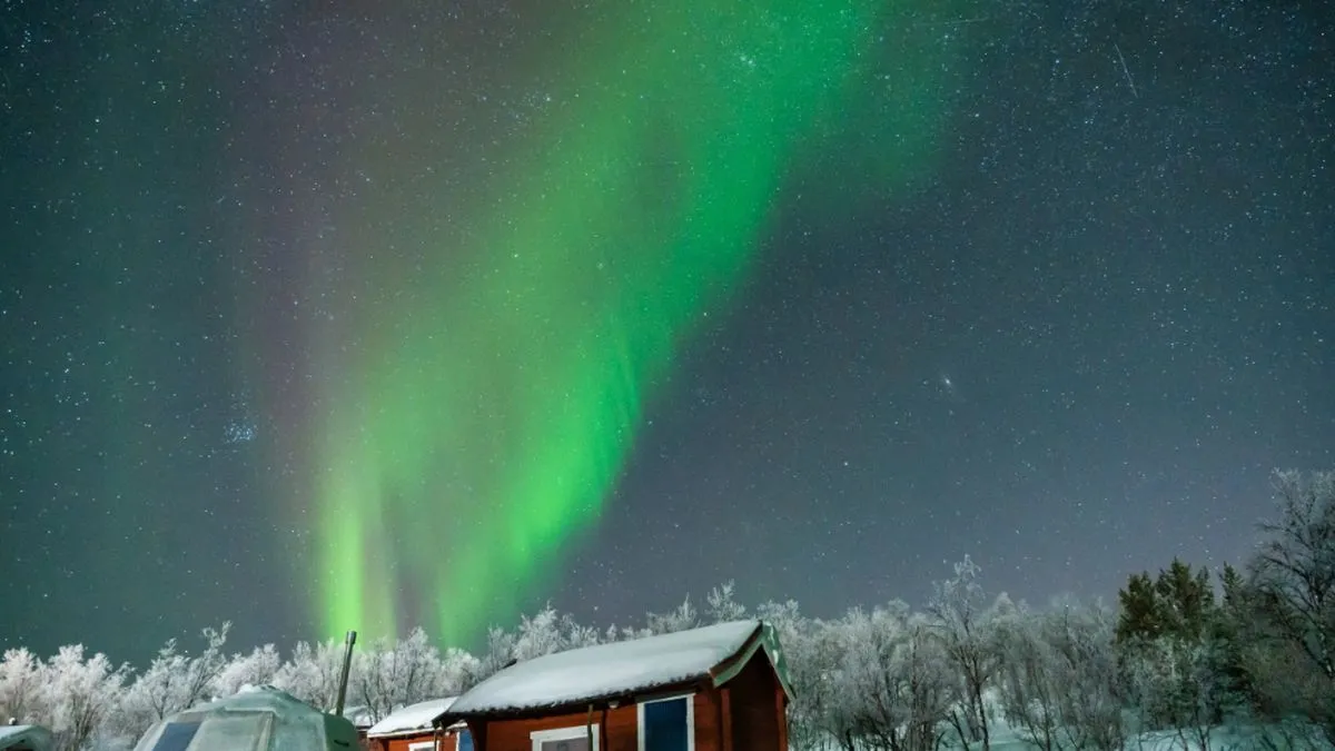 View of the Northern Lights in Alta