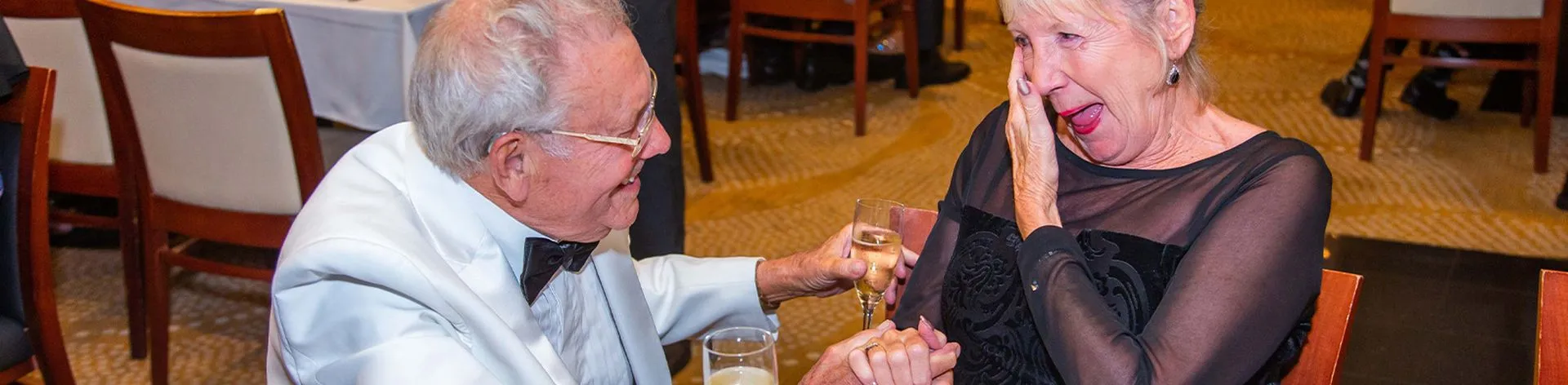 Proposal onboard and Ambassador Cruise Ship