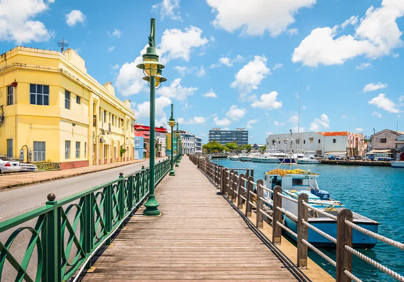 View of the promenade marina Bridgetown Barbados