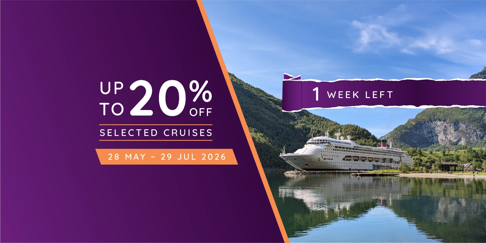 Up to 20% off Selected Cruises