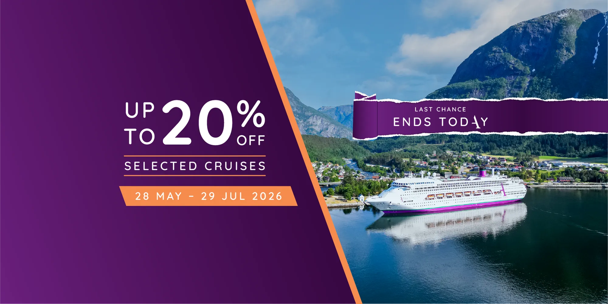 Up to 20% off Selected Cruises